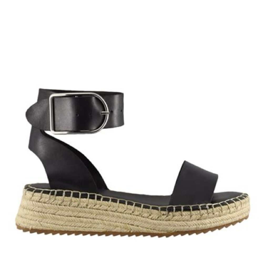Franco Sarto Black Platform Espadrille sandal